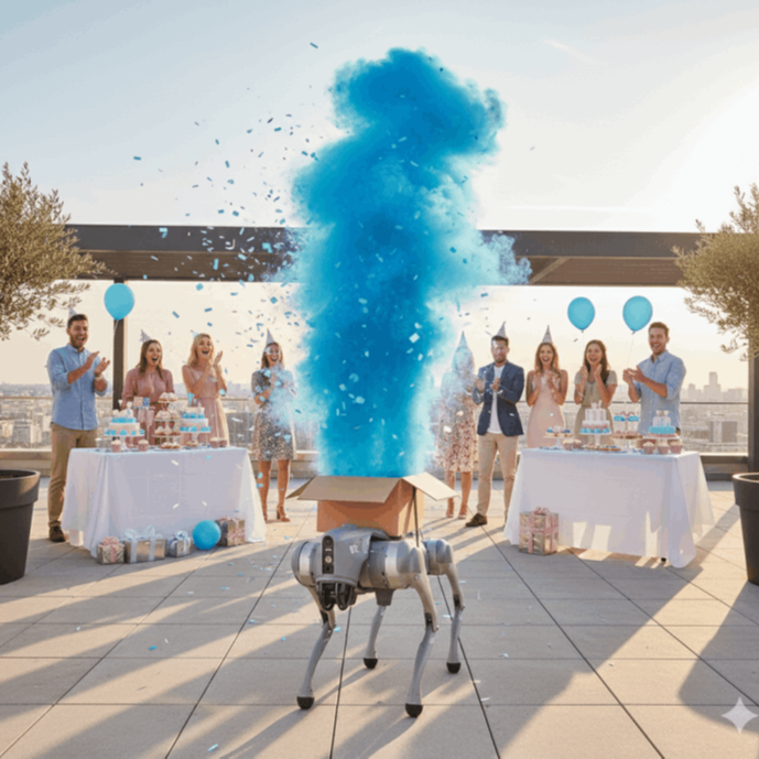  robot huren genderreveal party
