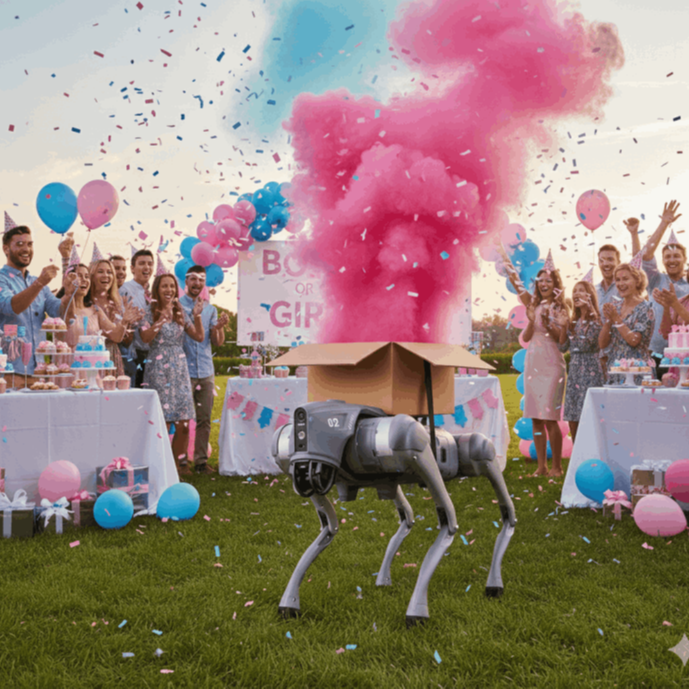 gender reveal party hond 